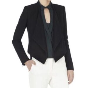 BCBG Maxazria Black Abbey Cropped Relaxed Fit Hits Above Waistline Open Cut Med‎